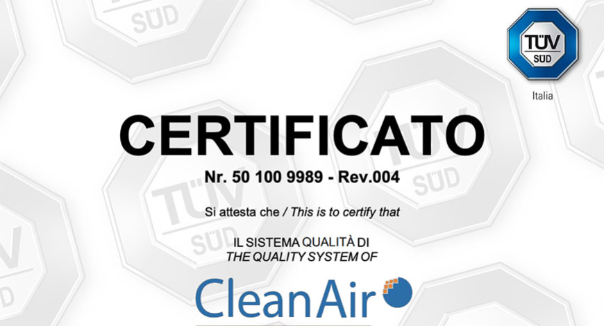 Certificato iso 9001