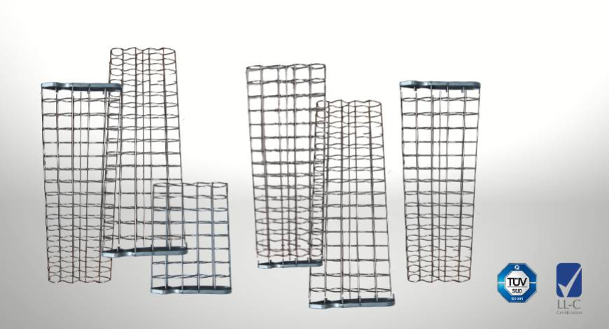 Jaulas especiales para mangas filtrantes con filtro plano